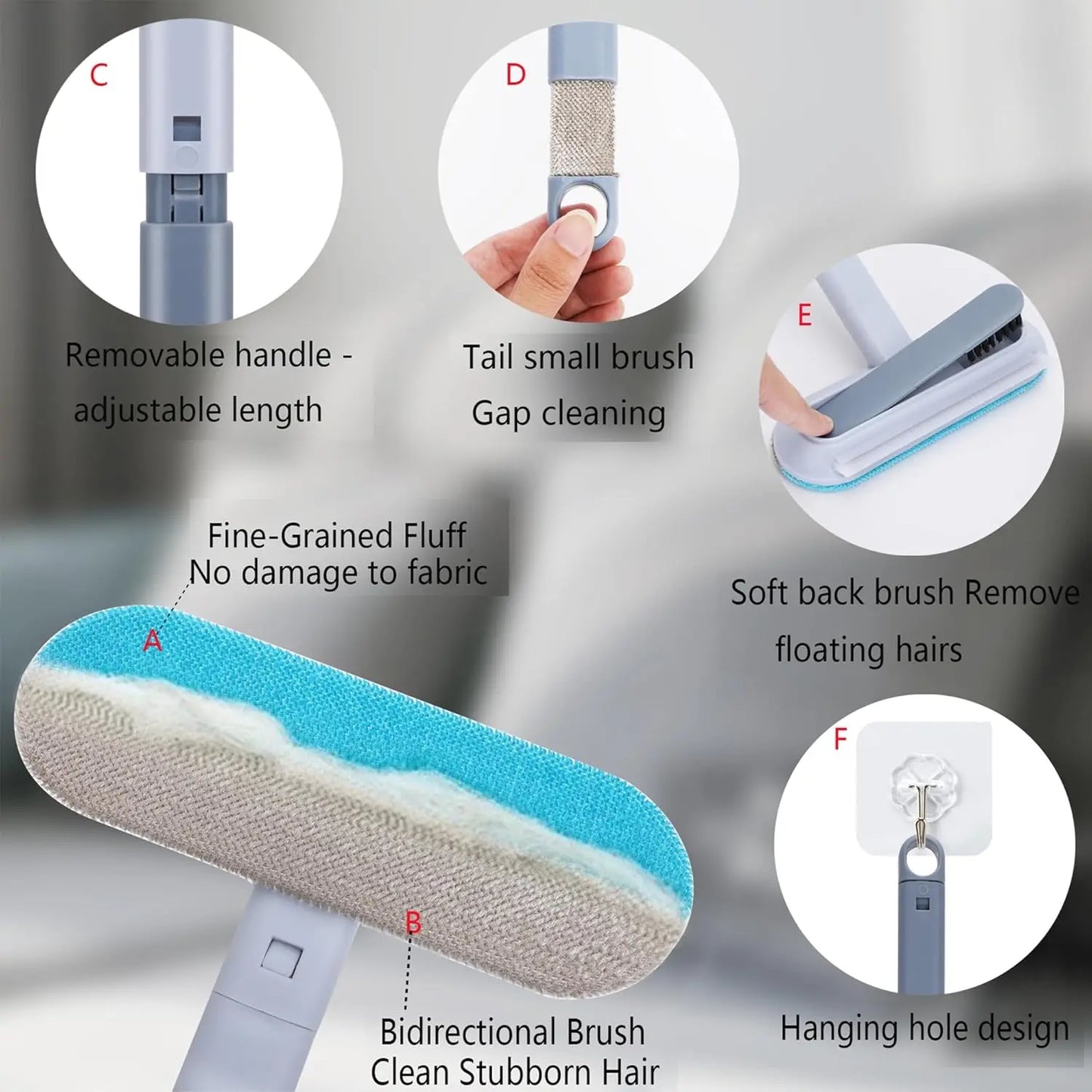 Pet Hair Remover, a Four in One Reusable Tool for Dog and Cat Hair Removal - Suitable for Sofas, Carpets, and Car Seats