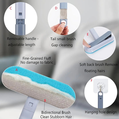 Pet Hair Remover, a Four in One Reusable Tool for Dog and Cat Hair Removal - Suitable for Sofas, Carpets, and Car Seats