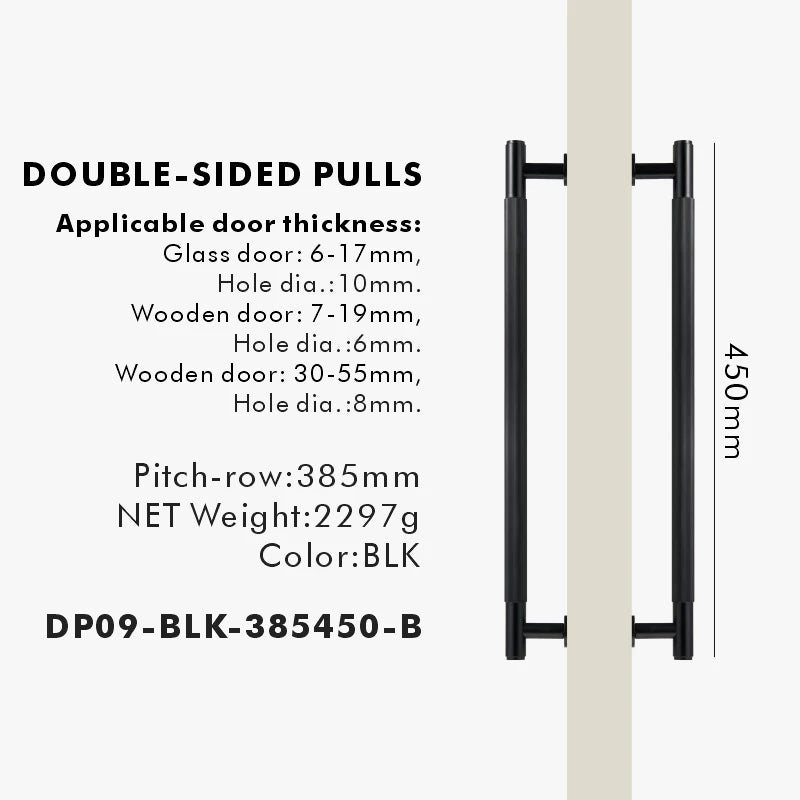 Nurlin Brass Door Double Single Sided Linear Striped Pull Bar Wood Gate Glass Door Shower Room Kitchen Appliance Matt Gold Black