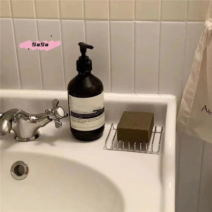 1Pc Stainless Steel Soap Dish Holder with Drain Tray - Bathroom Sink Organizer Kitchen Counter Storage Rack for Soap