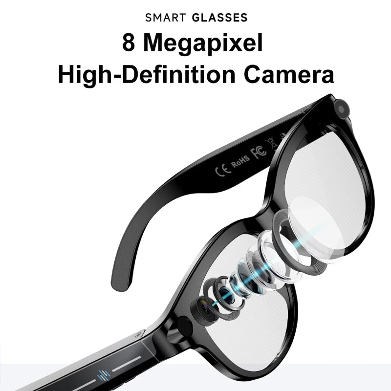 Lenovo 2026 New 8K AI Smart Glasses AI Translation HD Hands-Free Calling AI Chat Logging Music Playback Smart Sunglasses