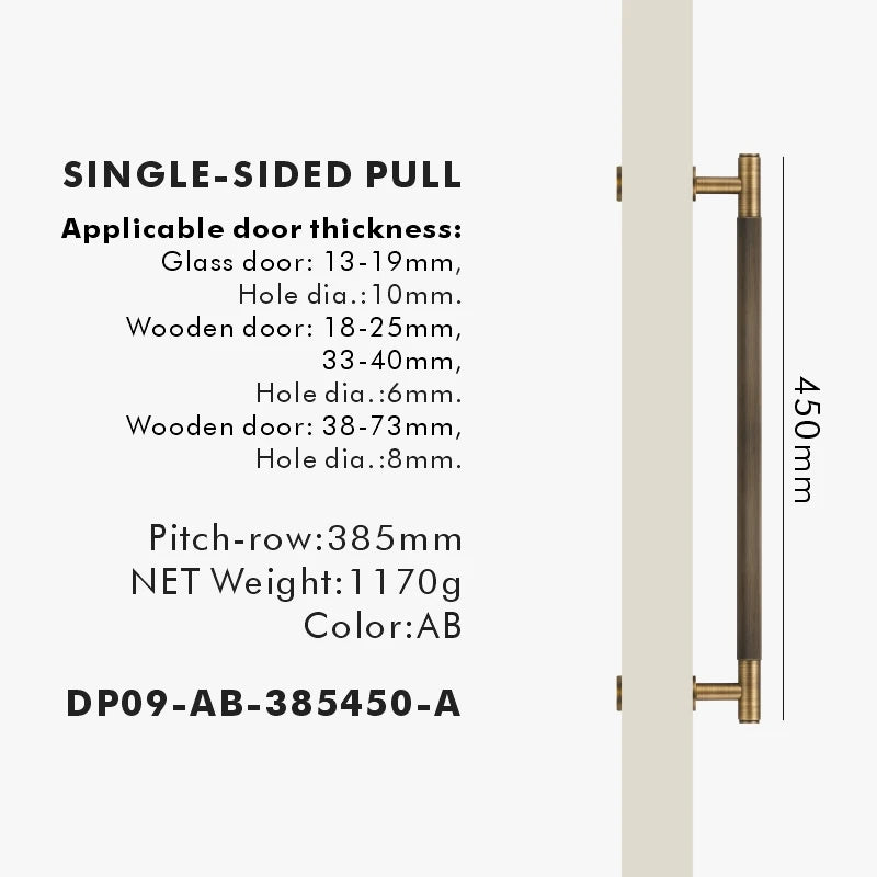 Nurlin Brass Door Double Single Sided Linear Striped Pull Bar Wood Gate Glass Door Shower Room Kitchen Appliance Matt Gold Black