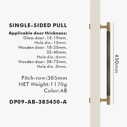 Nurlin Brass Door Double Single Sided Linear Striped Pull Bar Wood Gate Glass Door Shower Room Kitchen Appliance Matt Gold Black