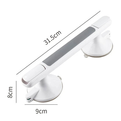 Bathroom Safety Handrail for Elderly No Drill Suction Grab Bar Non-Slip Reusable Shower Toilet Kitchen Tile Glass Wall
