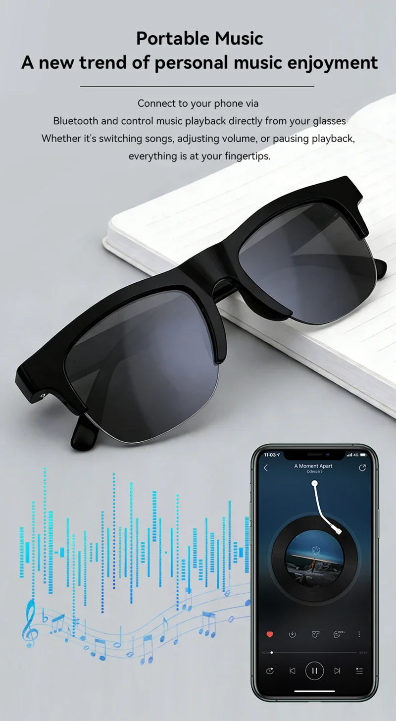 Lenovo 8K 1600MP AI Smart Glasses Hands-Free Calling AI Translation AI Voice Assistant Remote Control Touch Photo AI Glasses