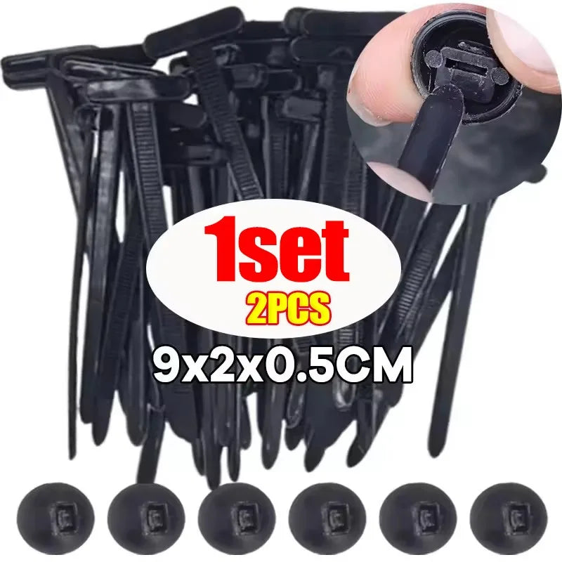 Nylon Cable Tie Buckle Heavy Duty Zip Ties with Pin Button Universal Self-locking Zip Ties Tool Car Daily Repair Fastening Strap