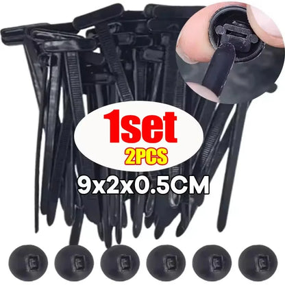 Nylon Cable Tie Buckle Heavy Duty Zip Ties with Pin Button Universal Self-locking Zip Ties Tool Car Daily Repair Fastening Strap