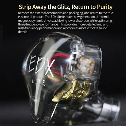 KZ EDX Lite HIFI Bass Earphones Stereo Music Earbuds In Ear Monitor Stage Live Headphones Gaming Sports Headset