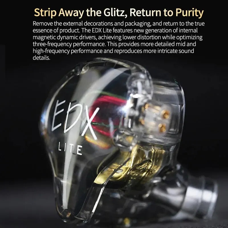 KZ EDX Lite HIFI Bass Earphones Stereo Music Earbuds In Ear Monitor Stage Live Headphones Gaming Sports Headset