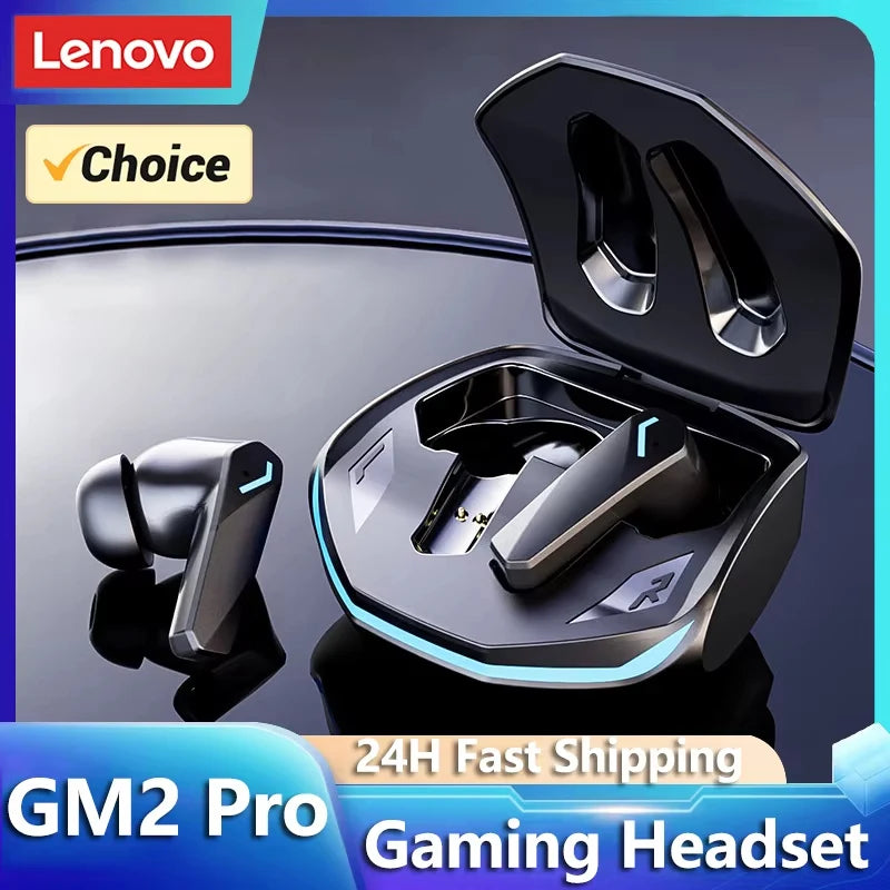Choice Lenovo GM2 Pro Wireless Bluetooth Earphones Gaming Low Latency Dual Mode Music Earbuds TWS Sports In-Ear Headset With Mic