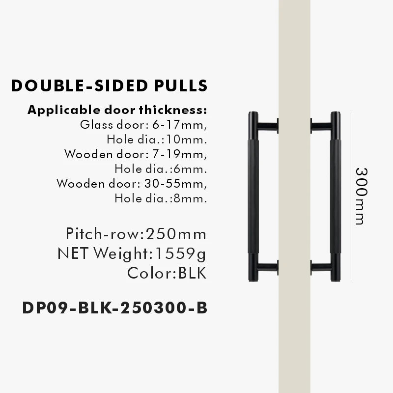 Nurlin Brass Door Double Single Sided Linear Striped Pull Bar Wood Gate Glass Door Shower Room Kitchen Appliance Matt Gold Black