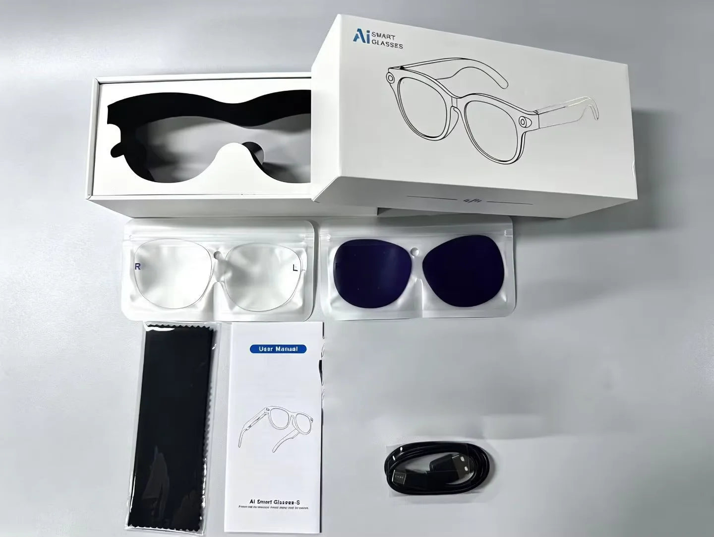 Lenovo 2026 New 8K AI Smart Glasses AI Translation HD Hands-Free Calling AI Chat Logging Music Playback Smart Sunglasses