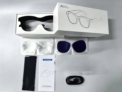 Lenovo 2026 New 8K AI Smart Glasses AI Translation HD Hands-Free Calling AI Chat Logging Music Playback Smart Sunglasses