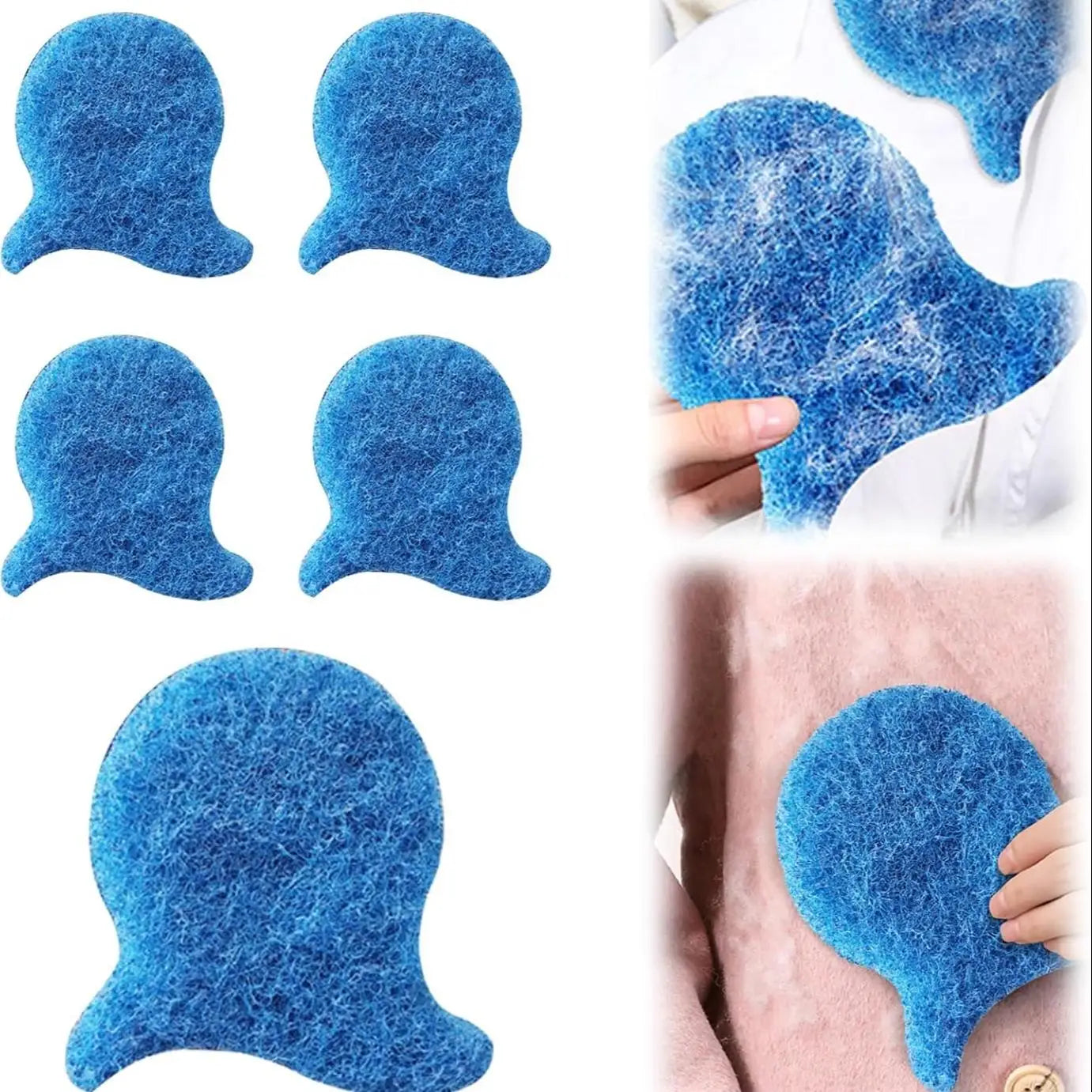 5pcs Pet Hair Remover for Laundry, Effectively Removes Fur, Lint & Dander, Reusable, Eco-Friendly Laundry Pet Hair Catcher