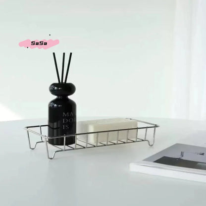 1Pc Stainless Steel Soap Dish Holder with Drain Tray - Bathroom Sink Organizer Kitchen Counter Storage Rack for Soap