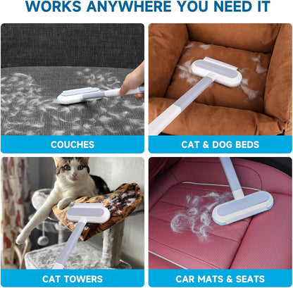 Pet Hair Remover, a Four in One Reusable Tool for Dog and Cat Hair Removal - Suitable for Sofas, Carpets, and Car Seats