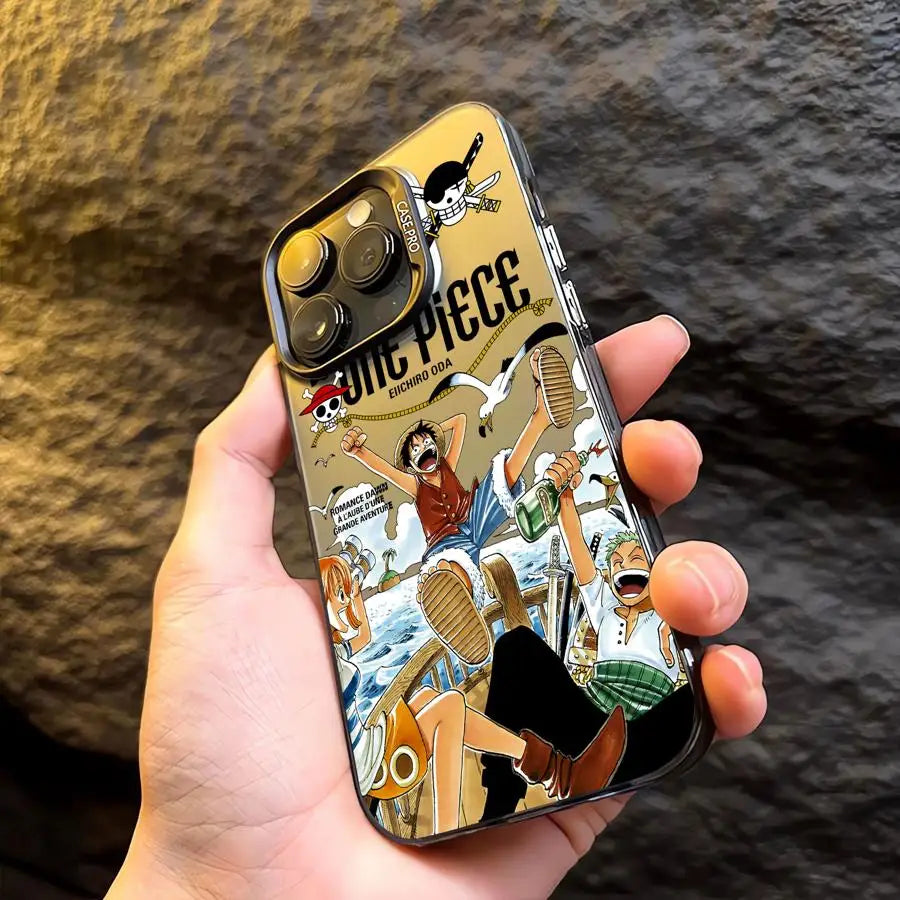 Case for iPhone 14Pro 15 13 Pro MAX 11 16Pro 16e XR XS MAX 14 12 Soft Cover Anime O-One PieceS