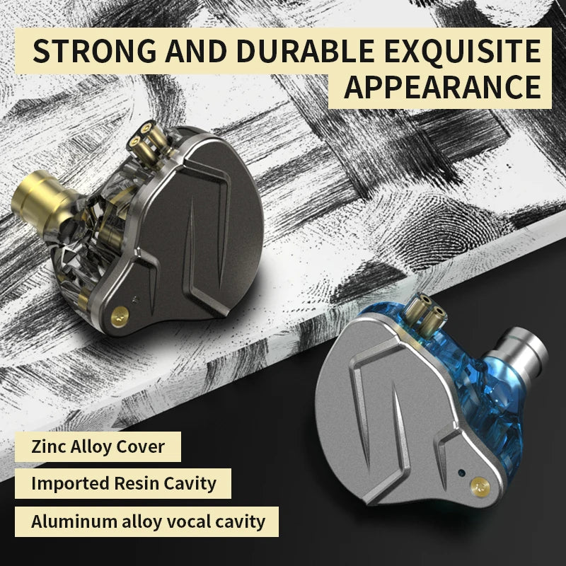 KZ ZSN Pro Hanging In Ear Monitor Earphones Metal Technology Hifi Bass Earbuds Sport Noise Cancelling Headset ZSX Gamer Mic X