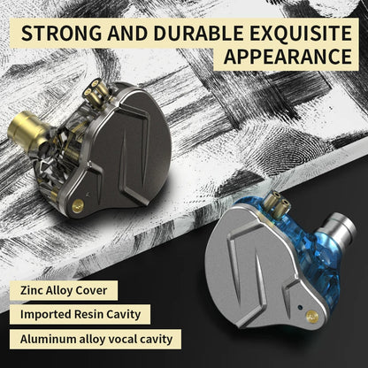 KZ ZSN Pro Hanging In Ear Monitor Earphones Metal Technology Hifi Bass Earbuds Sport Noise Cancelling Headset ZSX Gamer Mic X