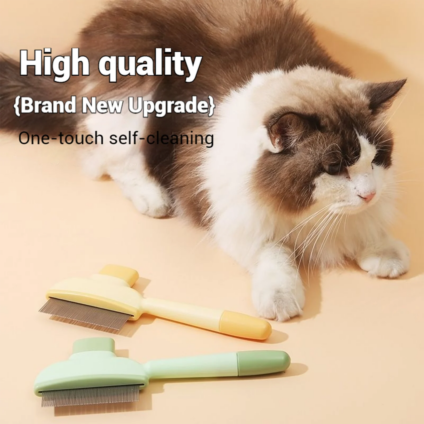 Pet Hair Comb Grooming Brush Effectively Remove Loose Hair Pet Cleaning Tool for Hair Removal and Bathing