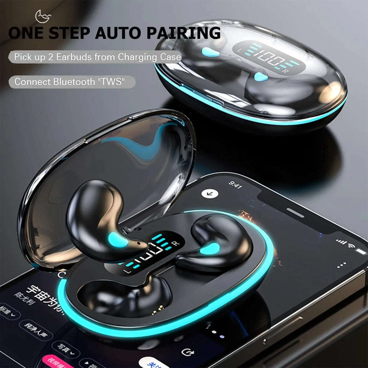 New Bluetooth 5.3 Wireless Earbuds for Sleeping Mini Design Portable Audio for Small Ears Ultra-Mini Sleep Earphones With Mic