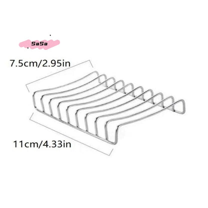 1Pc Stainless Steel Soap Dish Holder with Drain Tray - Bathroom Sink Organizer Kitchen Counter Storage Rack for Soap