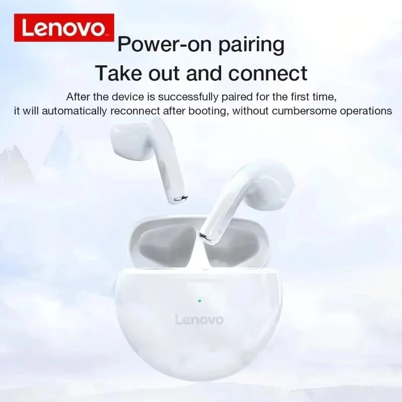 Lenovo HT38 TWS Sport Earphones, Mini Wireless Bluetooth Headset, HiFi Stereo Bass Fast Charging Case Sweatproof Running Earbuds