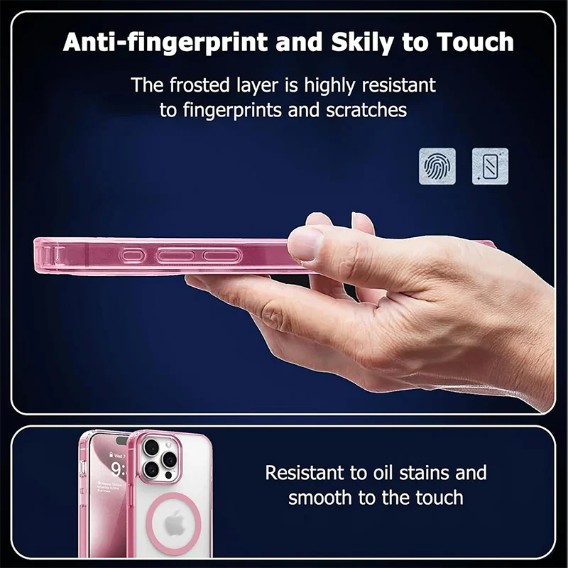 Magnetic Magsafa Strong Hybrid Case For iPhone 16 15 14 13 12 11 Pro XS Max Plus Mini X XR Candy Color Matte Hard Cover Silicone