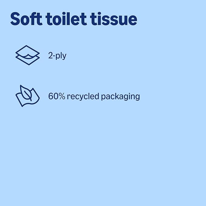by Amazon Soft Toilet Tissue, 2-Ply, 18 Rolls (Pack of 1), 200 Sheets per Roll, FSC Certified
